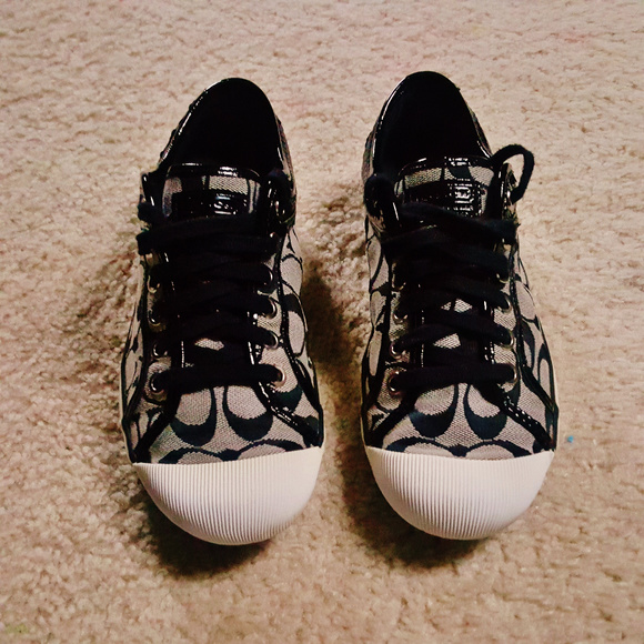 Coach Signature C with Black Sequin trim - Picture 3 of 8